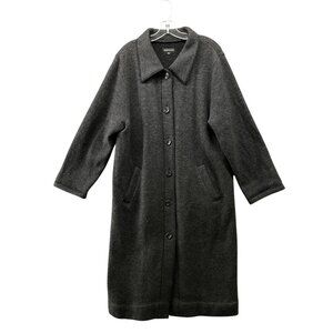 Marylester Japanese Wool Coat Womens L Gray Collared button Front Sweater Long